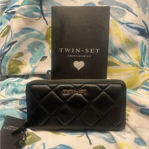 Twin-Set Quilted Black Women's Wallet